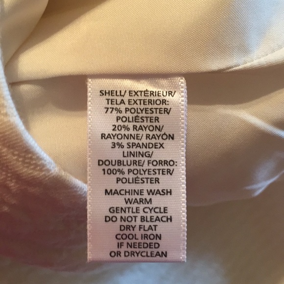 NWT LOFT cream lined size zip skirt. Size L tall. - Picture 5 of 5